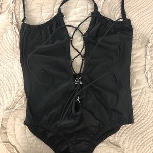 Danielle Guizio Black Leotard